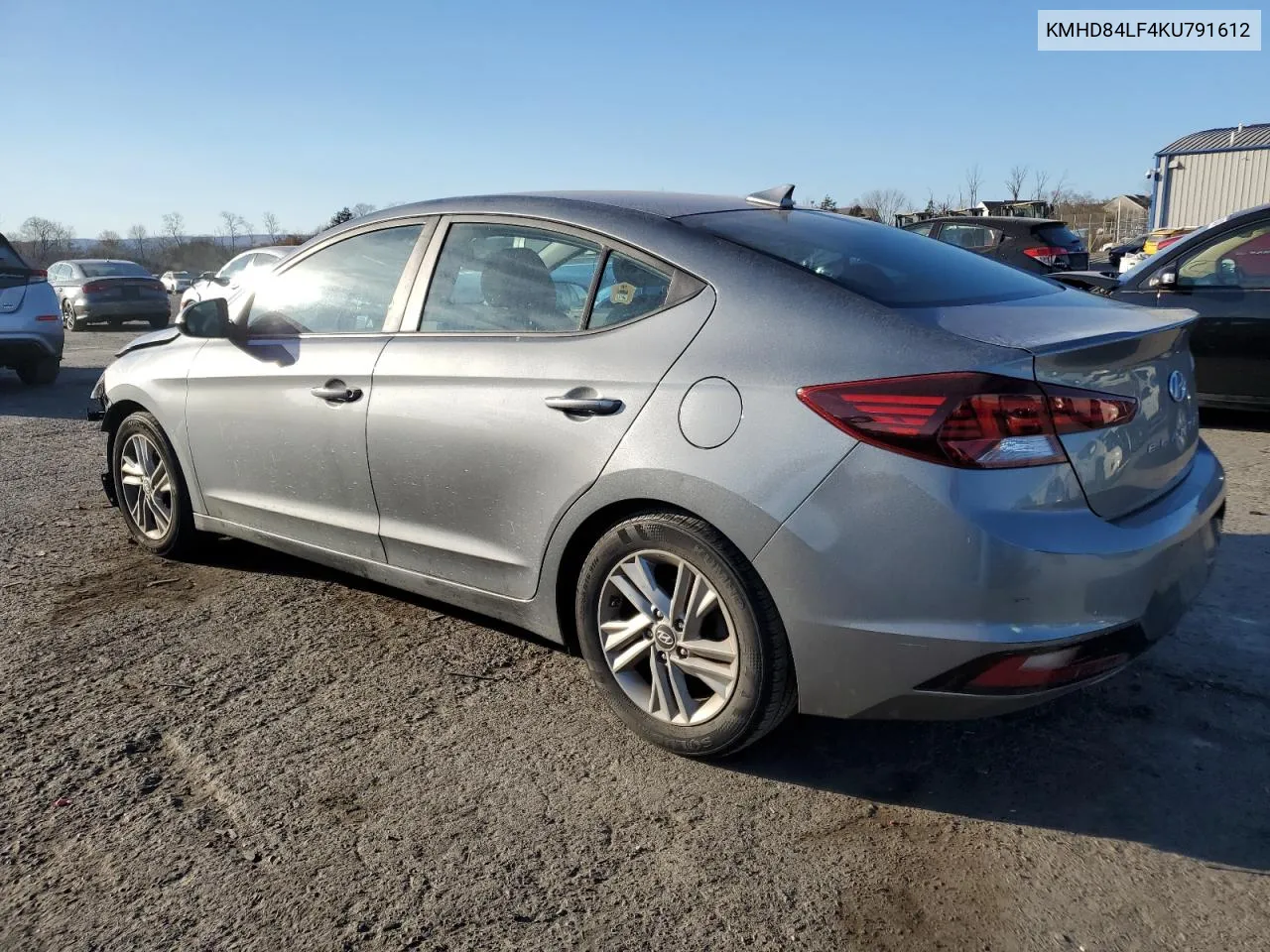 2019 Hyundai Elantra Sel VIN: KMHD84LF4KU791612 Lot: 79668374