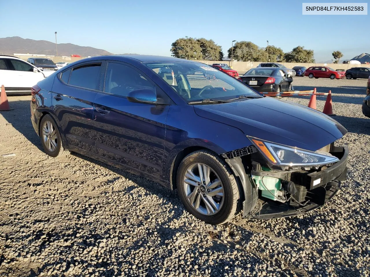 2019 Hyundai Elantra Sel VIN: 5NPD84LF7KH452583 Lot: 79745194