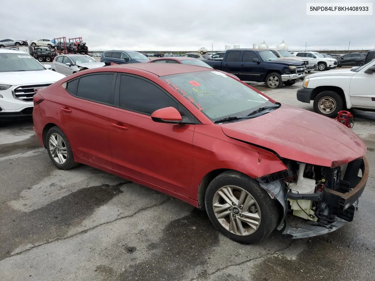 2019 Hyundai Elantra Sel VIN: 5NPD84LF8KH408933 Lot: 80127364