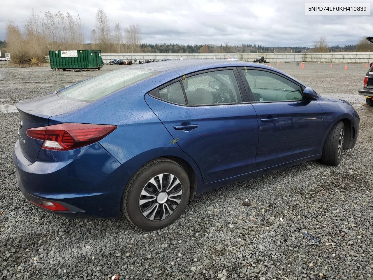 2019 Hyundai Elantra Se VIN: 5NPD74LF0KH410839 Lot: 80216594