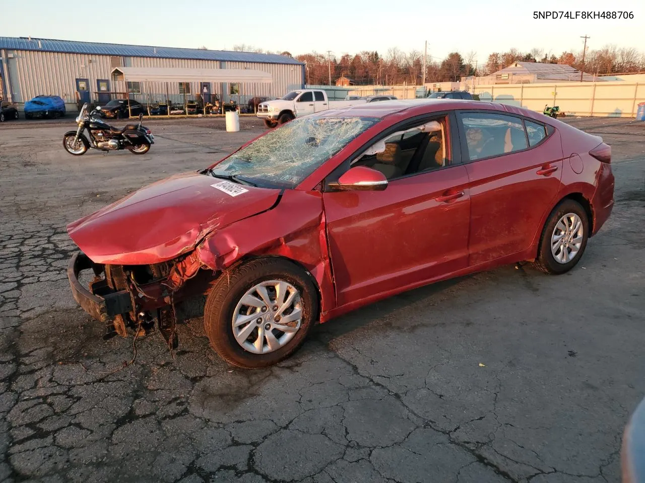 2019 Hyundai Elantra Se VIN: 5NPD74LF8KH488706 Lot: 80486024