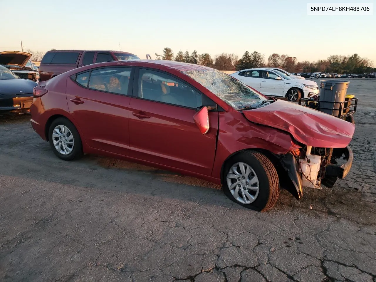 2019 Hyundai Elantra Se VIN: 5NPD74LF8KH488706 Lot: 80486024