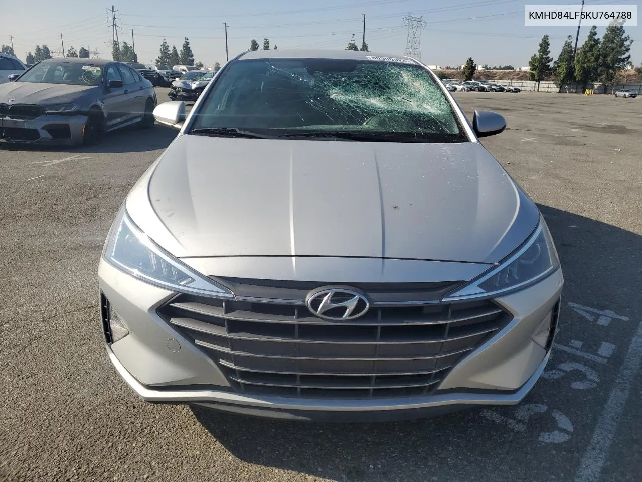 2019 Hyundai Elantra Sel VIN: KMHD84LF5KU764788 Lot: 80500024