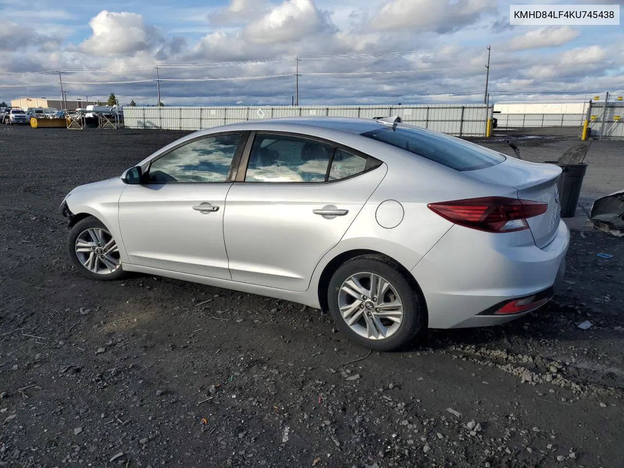 2019 Hyundai Elantra Sel VIN: KMHD84LF4KU745438 Lot: 80588074