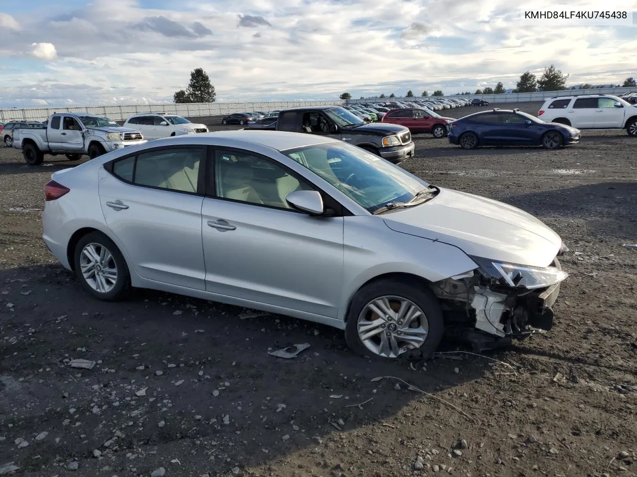 2019 Hyundai Elantra Sel VIN: KMHD84LF4KU745438 Lot: 80588074