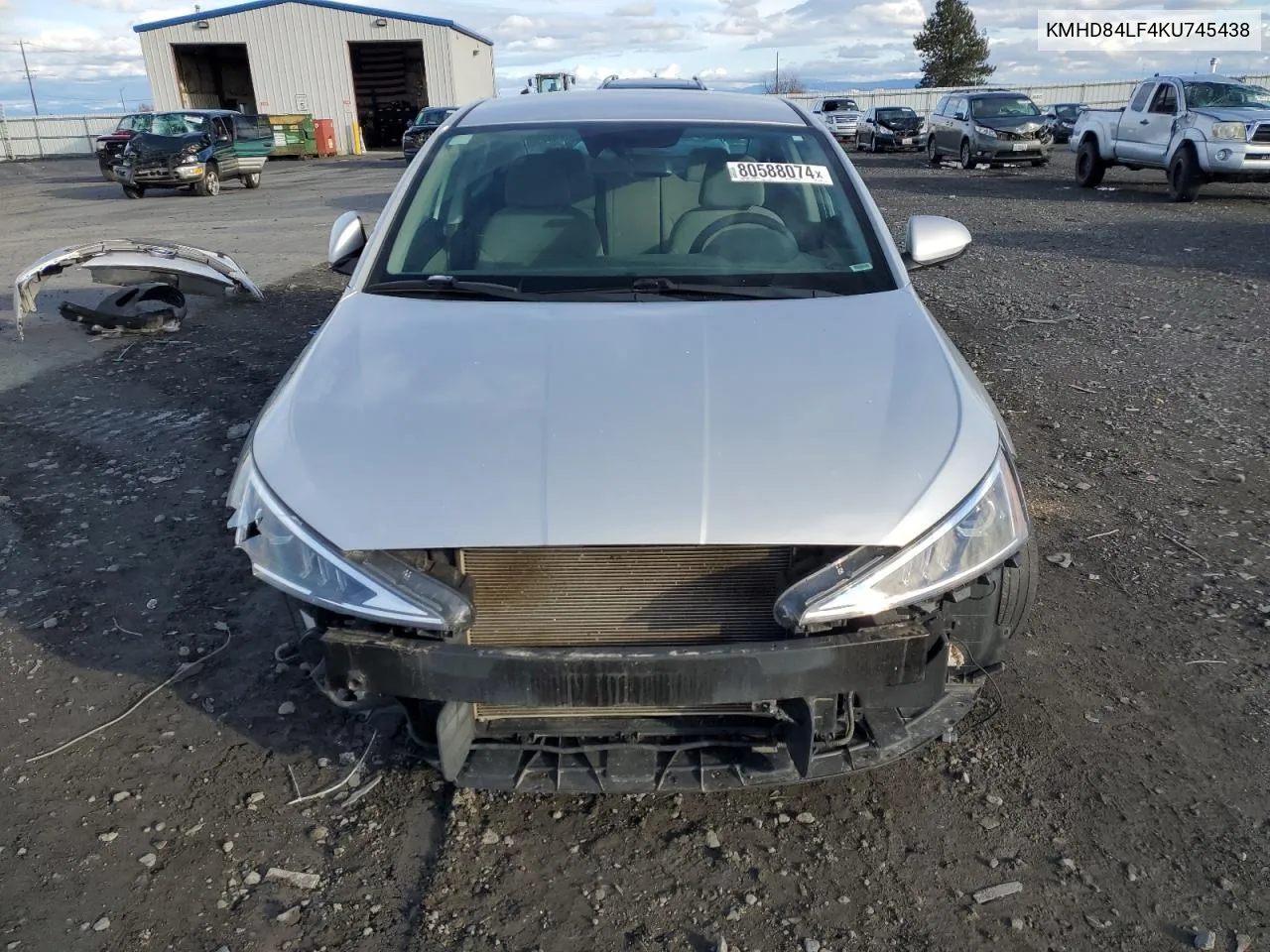 2019 Hyundai Elantra Sel VIN: KMHD84LF4KU745438 Lot: 80588074