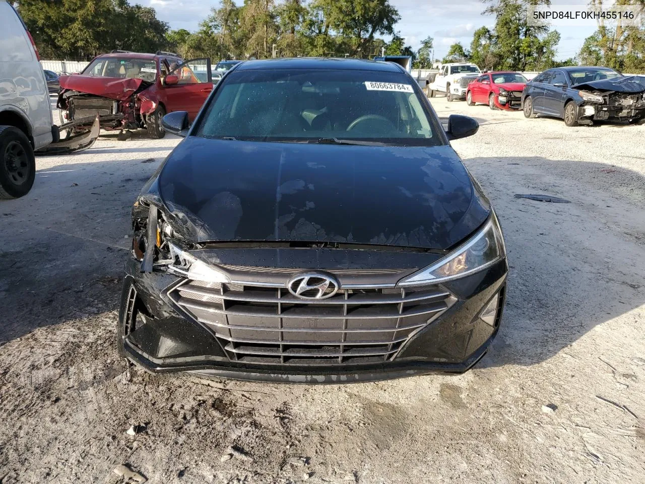 2019 Hyundai Elantra Sel VIN: 5NPD84LF0KH455146 Lot: 80663784