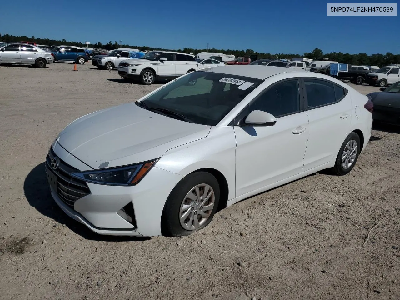 2019 Hyundai Elantra Se VIN: 5NPD74LF2KH470539 Lot: 80782934