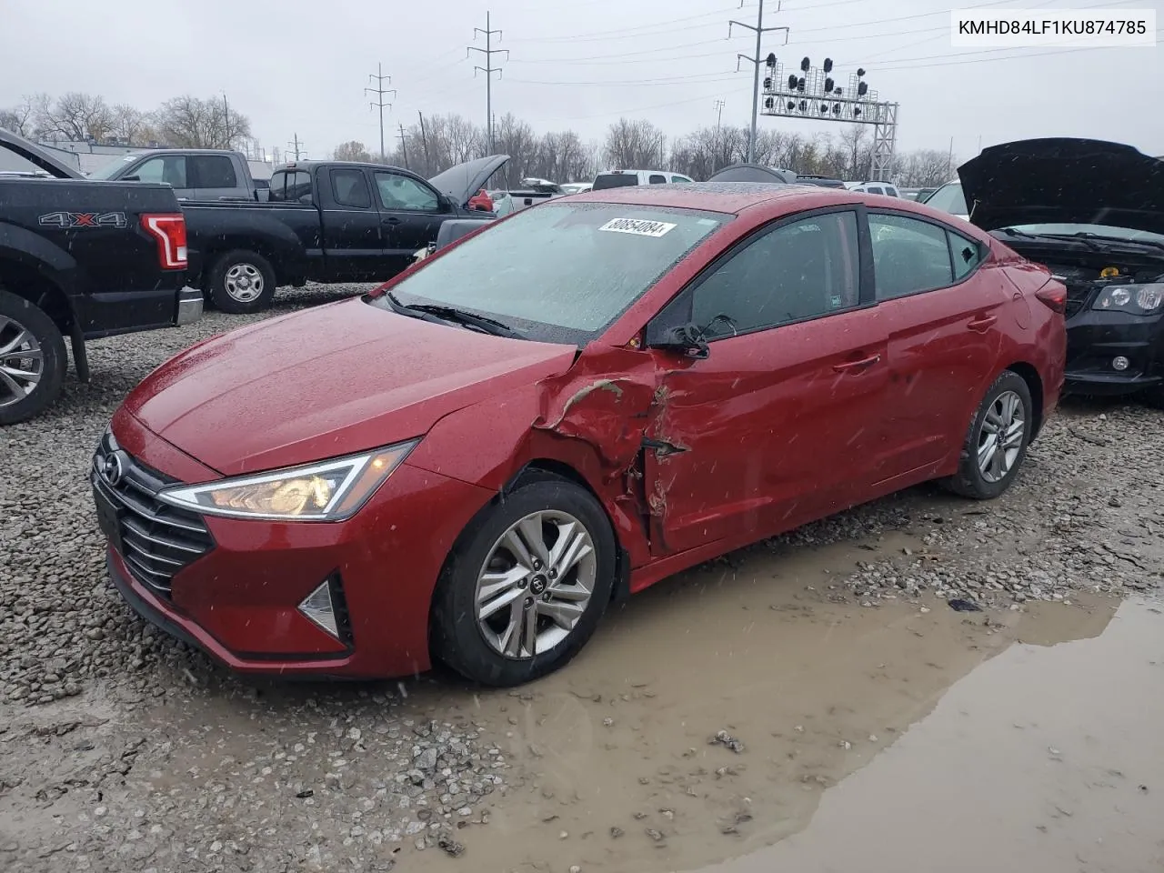 2019 Hyundai Elantra Sel VIN: KMHD84LF1KU874785 Lot: 80854084