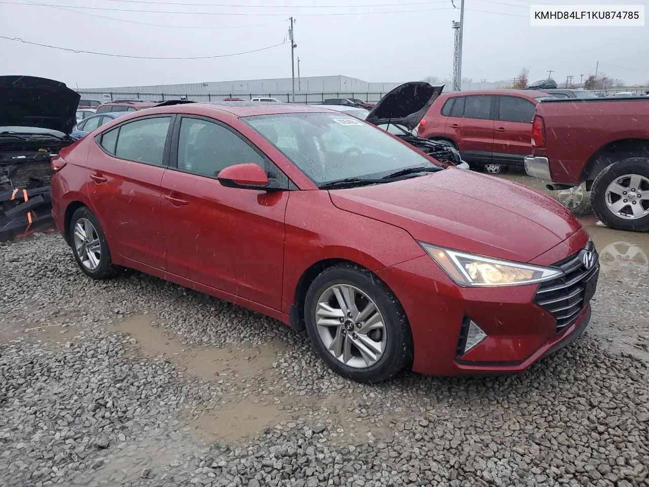 2019 Hyundai Elantra Sel VIN: KMHD84LF1KU874785 Lot: 80854084