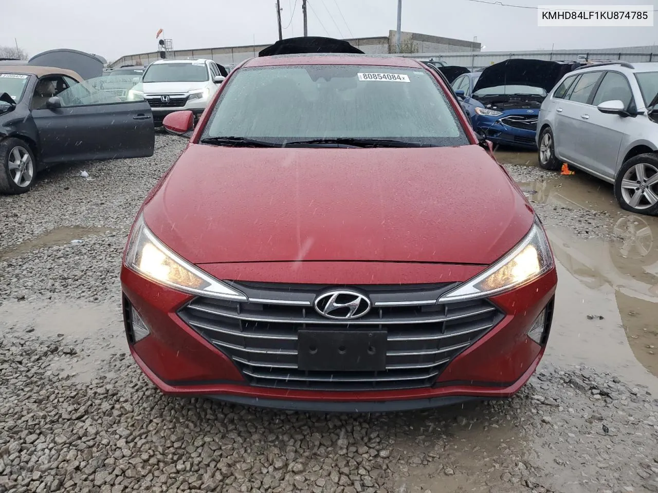 2019 Hyundai Elantra Sel VIN: KMHD84LF1KU874785 Lot: 80854084