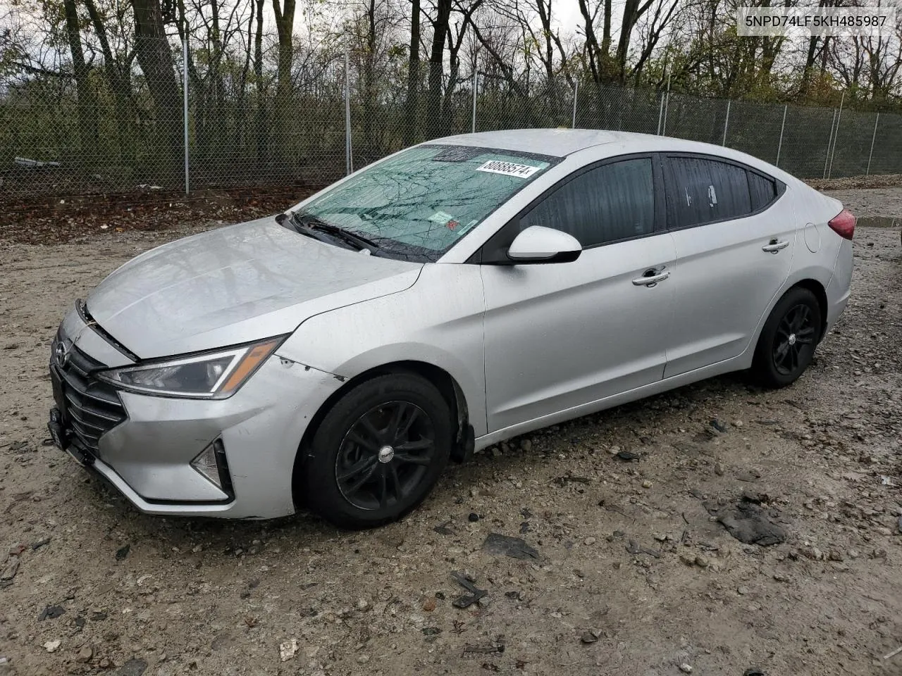 2019 Hyundai Elantra Se VIN: 5NPD74LF5KH485987 Lot: 80888574