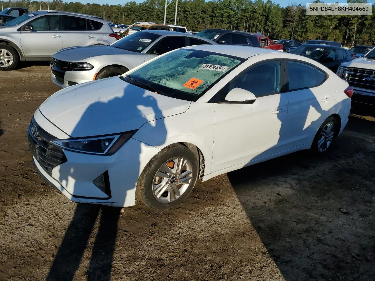 2019 Hyundai Elantra Sel VIN: 5NPD84LF8KH404669 Lot: 81694534