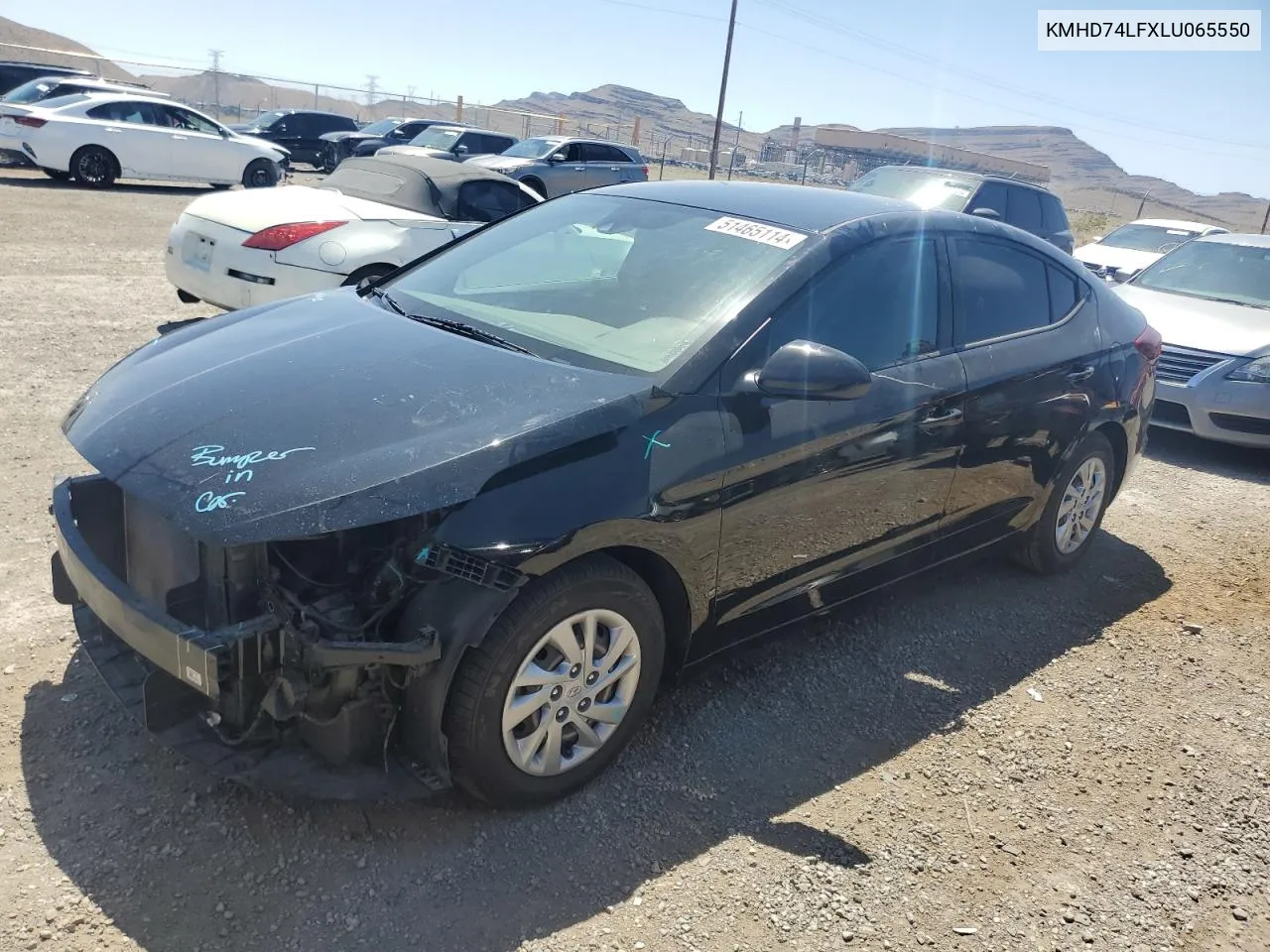 KMHD74LFXLU065550 2020 Hyundai Elantra Se