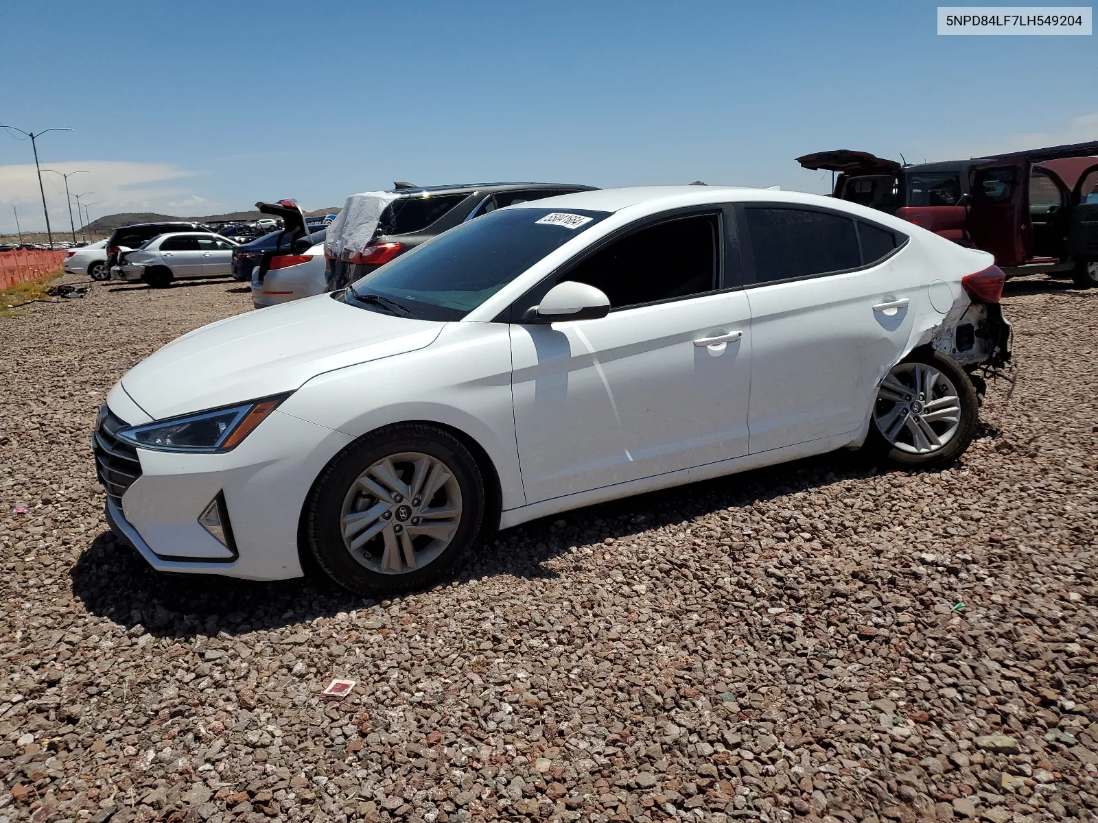 2020 Hyundai Elantra Sel VIN: 5NPD84LF7LH549204 Lot: 55041664