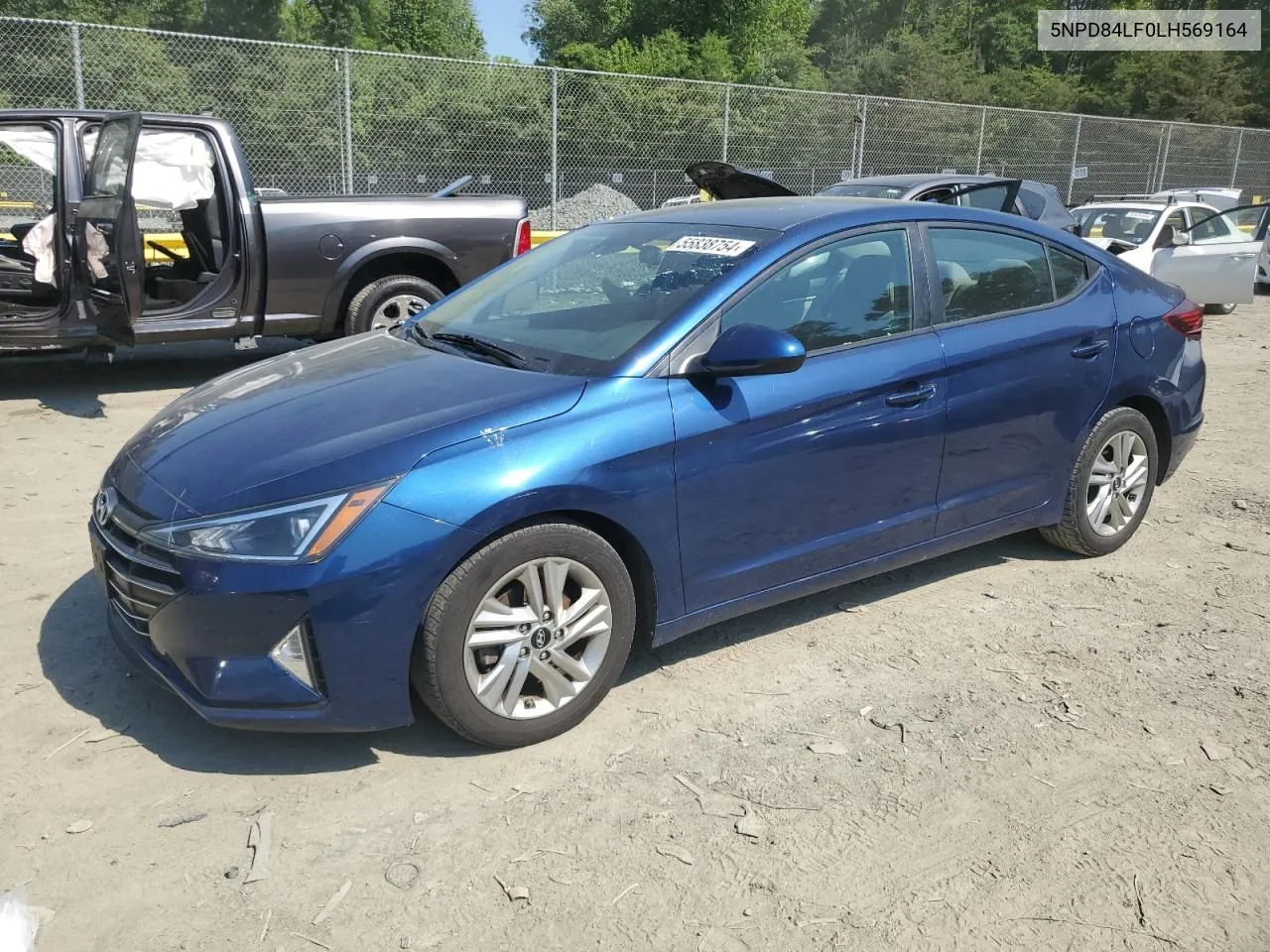 2020 Hyundai Elantra Sel VIN: 5NPD84LF0LH569164 Lot: 55838754