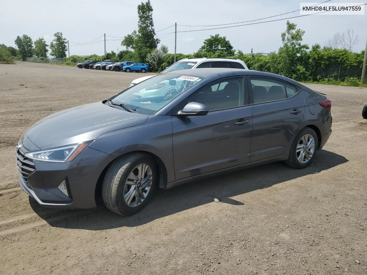 2020 Hyundai Elantra Sel VIN: KMHD84LF5LU947559 Lot: 58936844