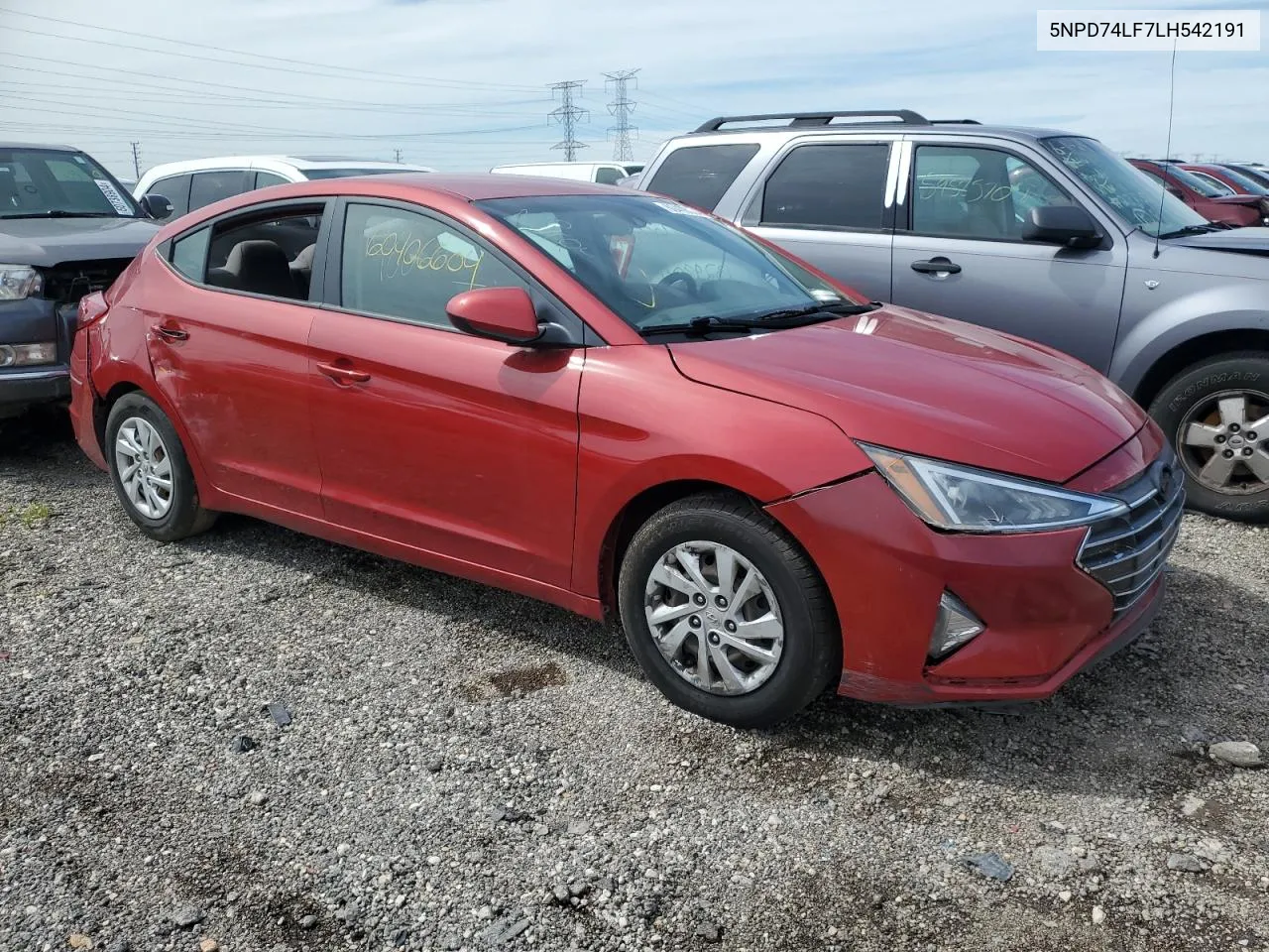 2020 Hyundai Elantra Se VIN: 5NPD74LF7LH542191 Lot: 60406604