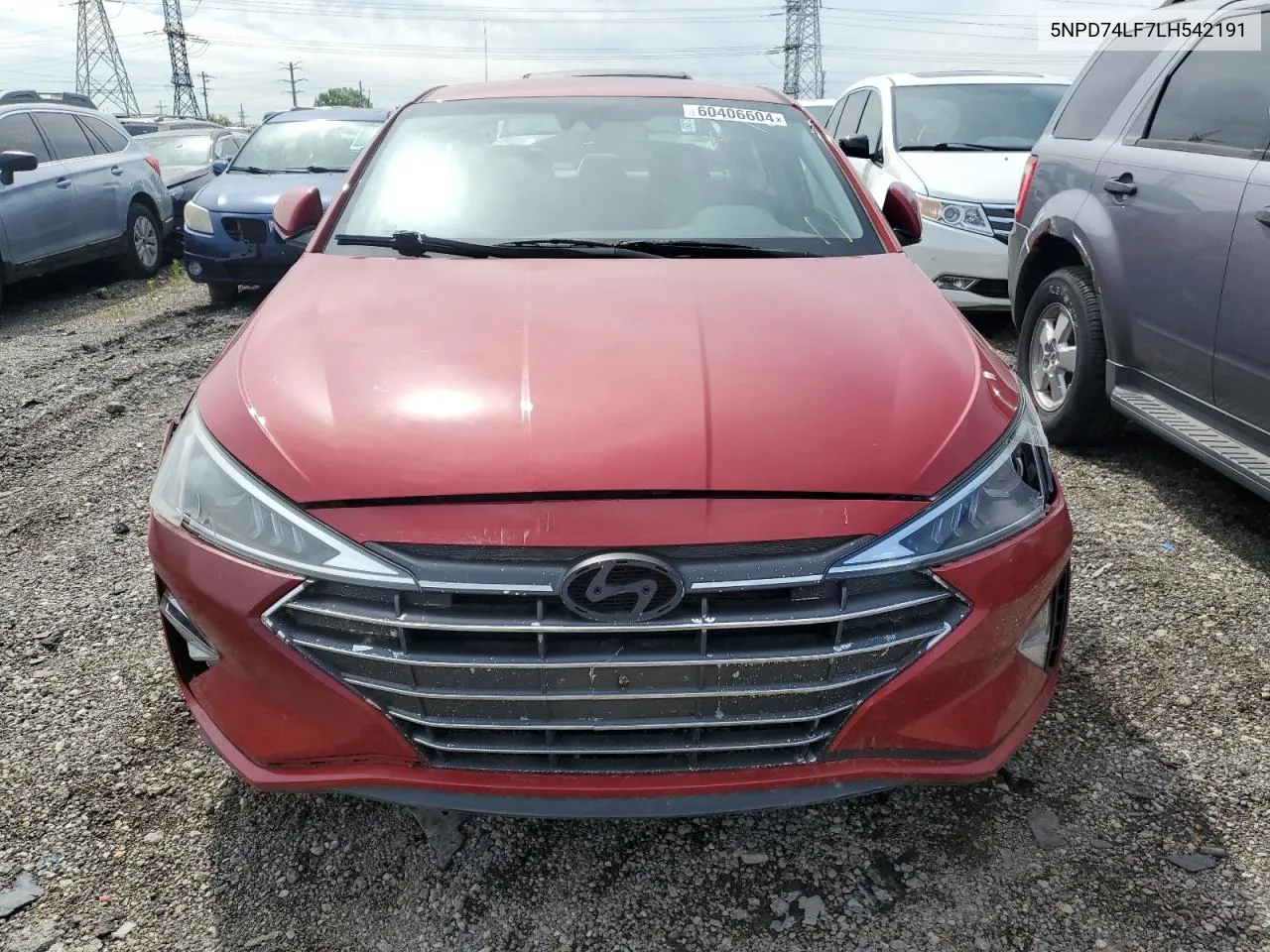 5NPD74LF7LH542191 2020 Hyundai Elantra Se