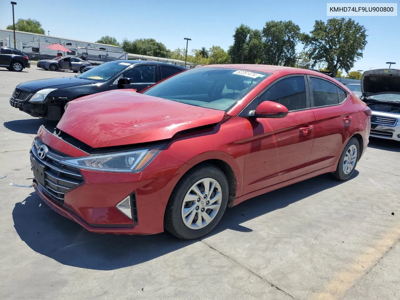 2020 Hyundai Elantra Se VIN: KMHD74LF9LU900800 Lot: 62261474