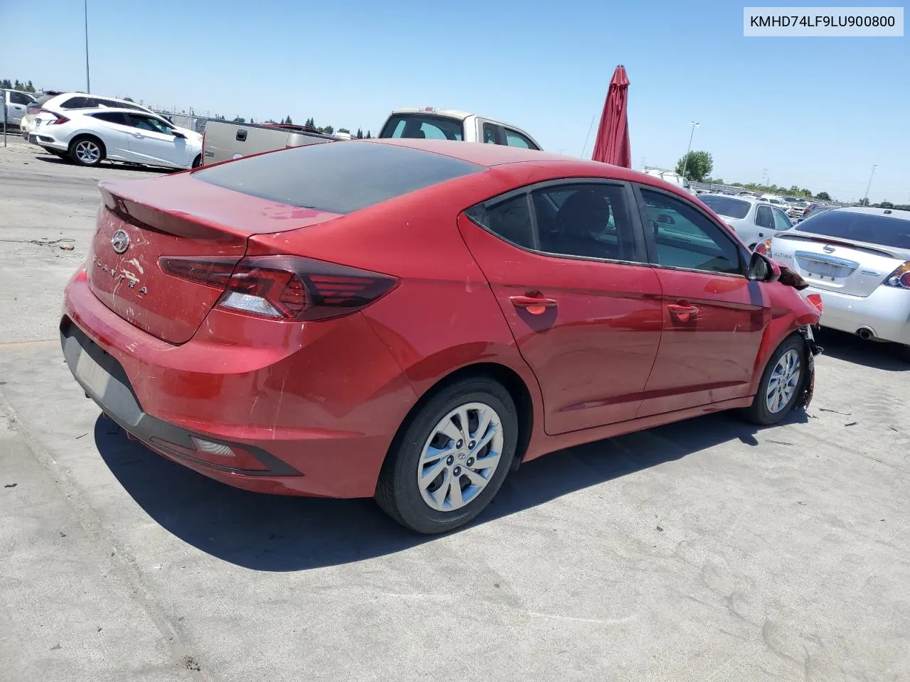 2020 Hyundai Elantra Se VIN: KMHD74LF9LU900800 Lot: 62261474