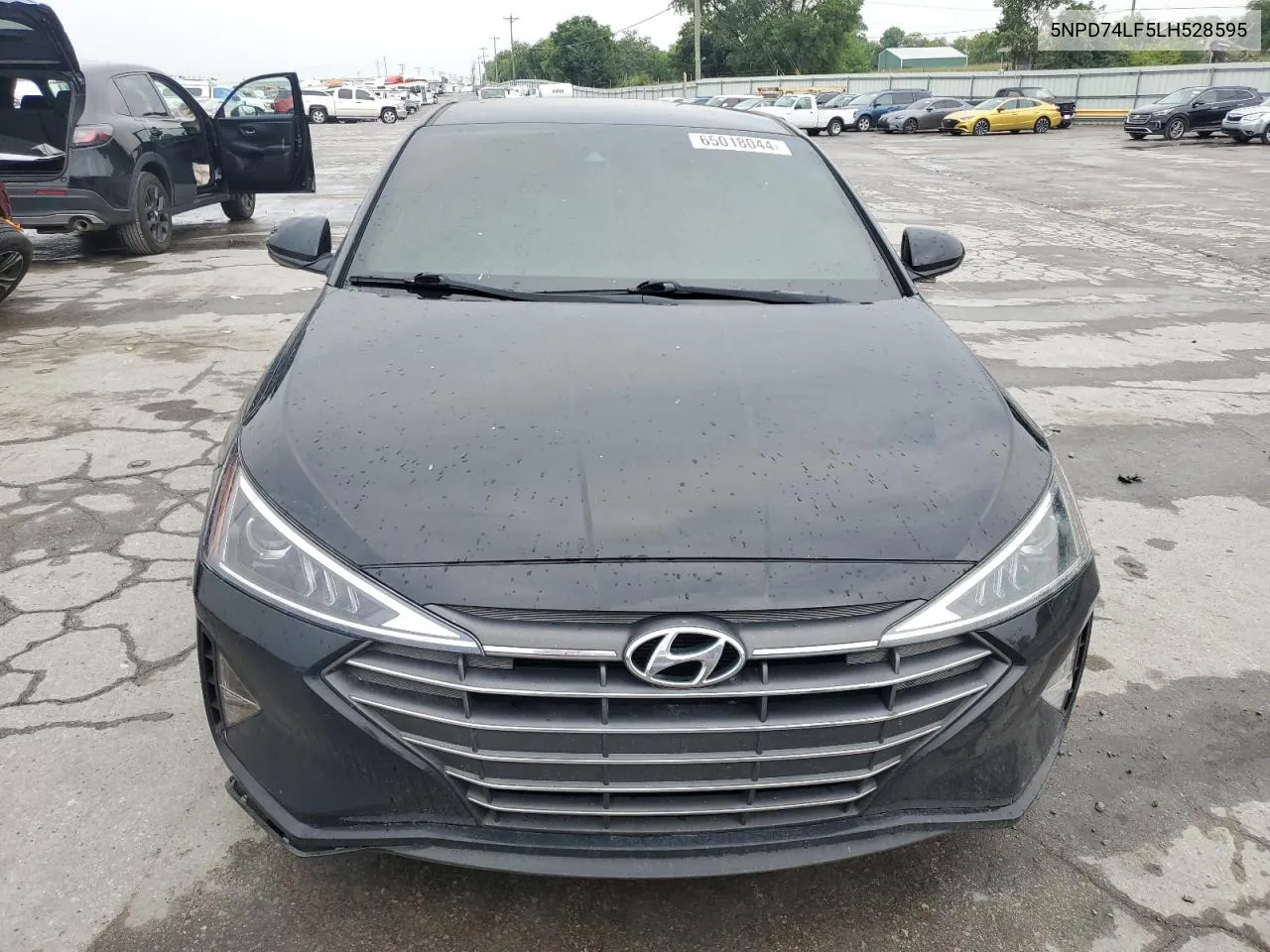 2020 Hyundai Elantra Se VIN: 5NPD74LF5LH528595 Lot: 65018044