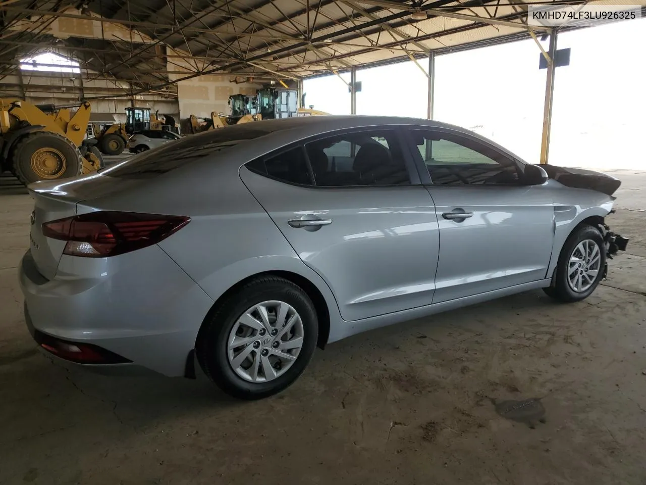 KMHD74LF3LU926325 2020 Hyundai Elantra Se