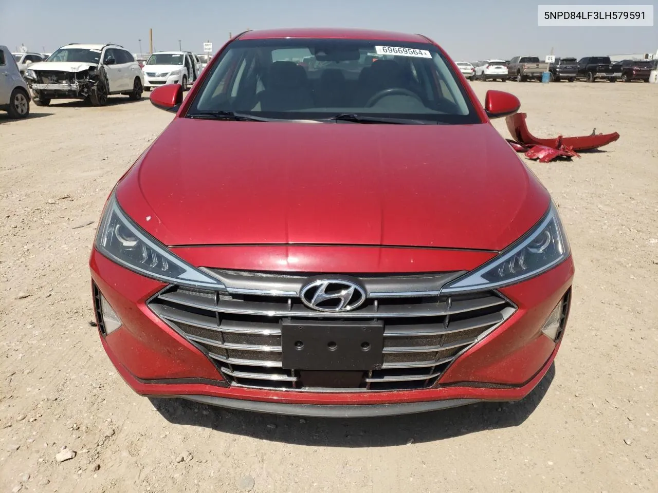 2020 Hyundai Elantra Sel VIN: 5NPD84LF3LH579591 Lot: 69669564