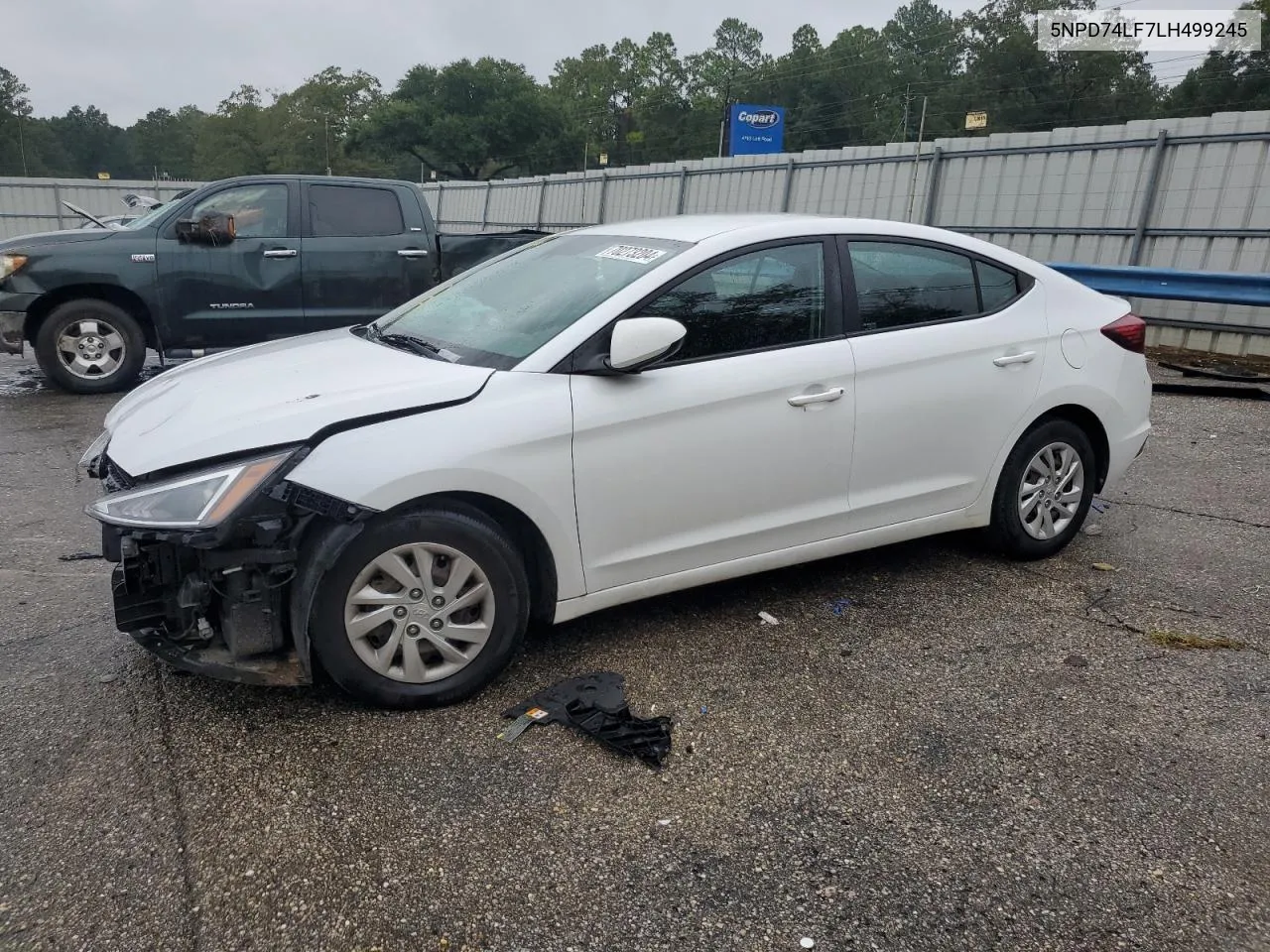 2020 Hyundai Elantra Se VIN: 5NPD74LF7LH499245 Lot: 70273204