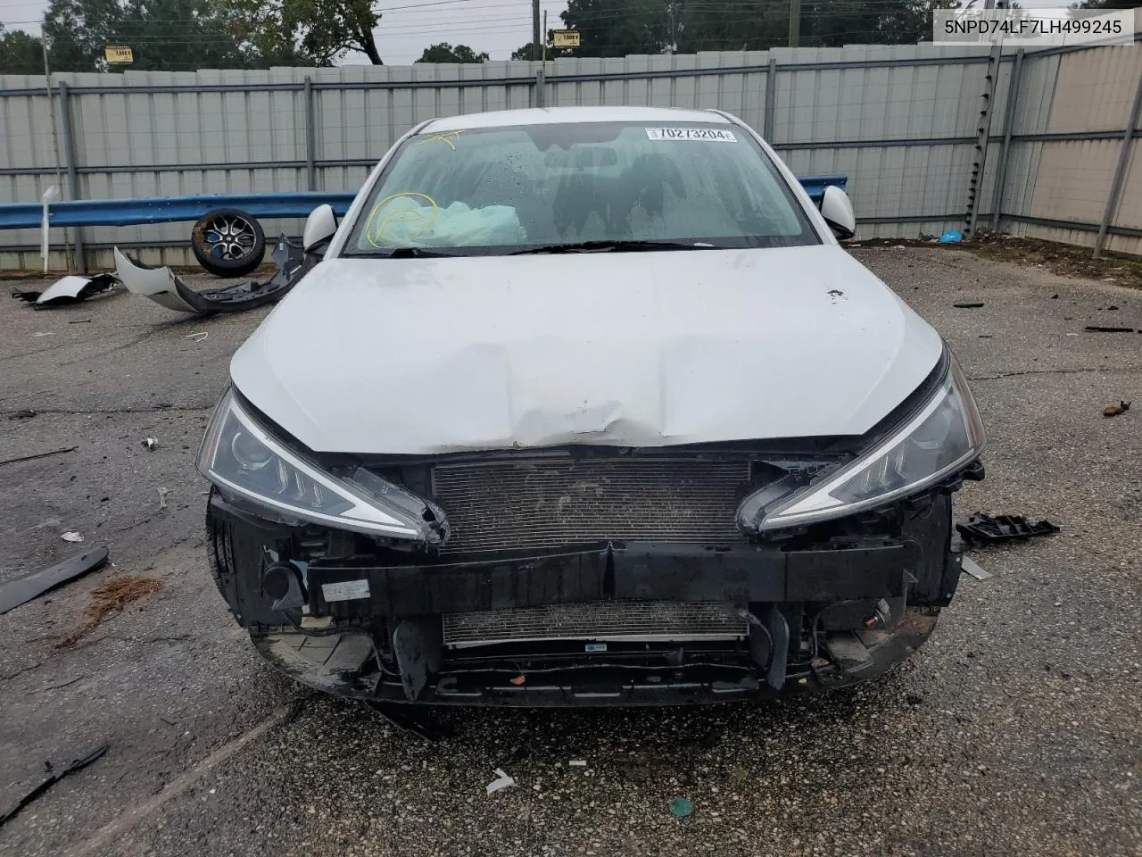 2020 Hyundai Elantra Se VIN: 5NPD74LF7LH499245 Lot: 70273204