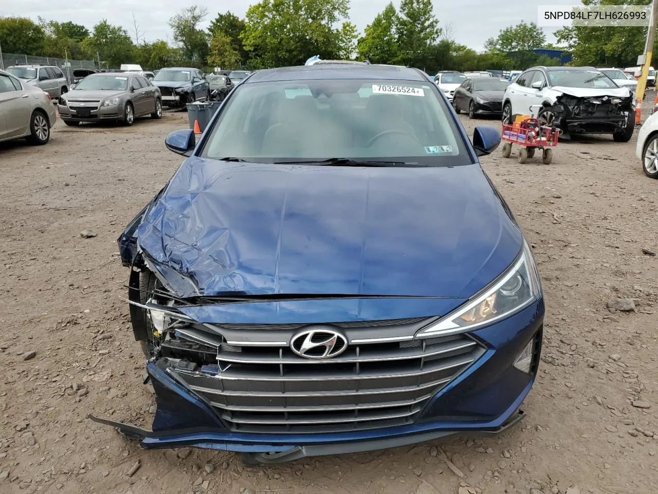 2020 Hyundai Elantra Sel VIN: 5NPD84LF7LH626993 Lot: 70326524