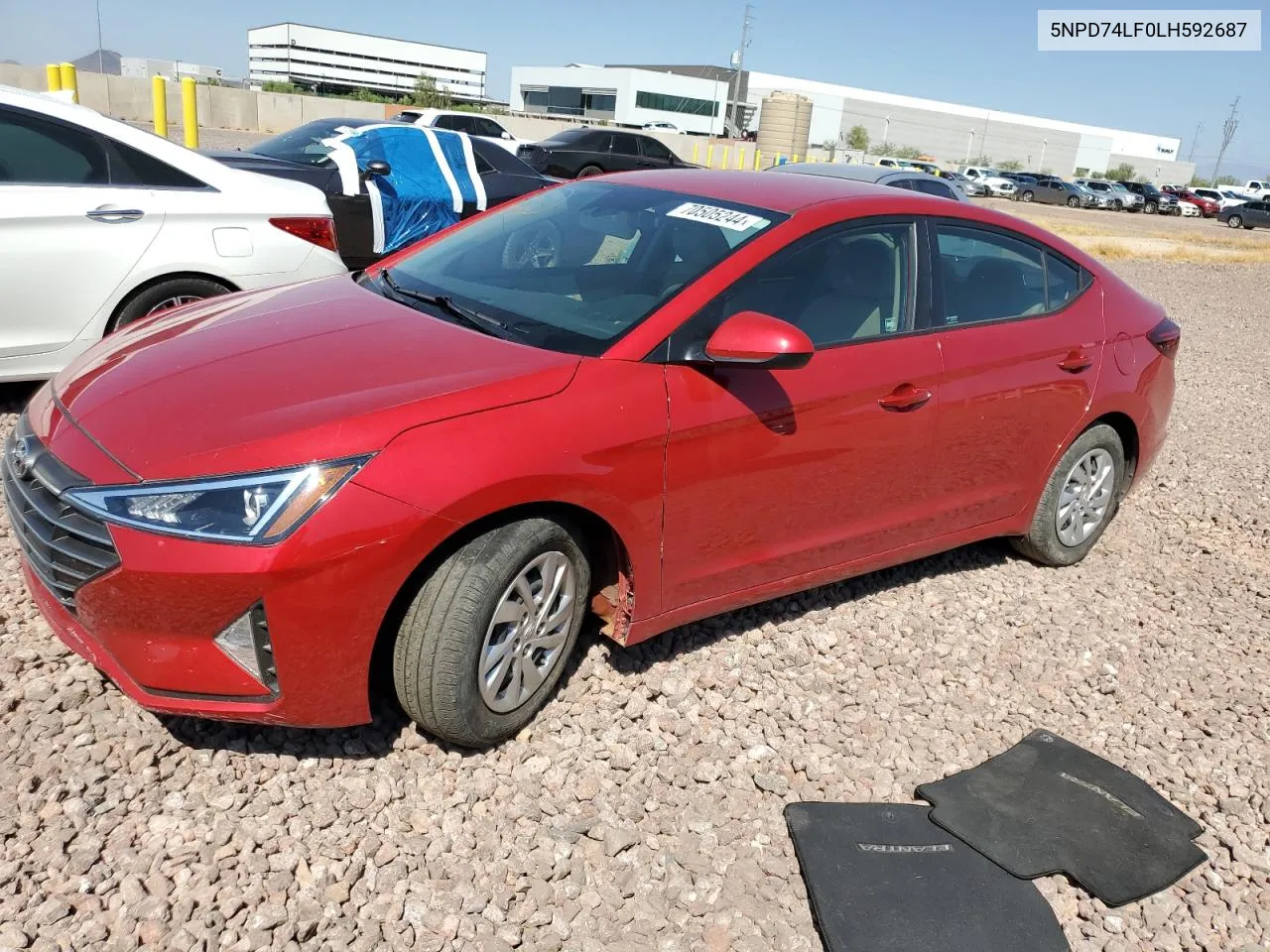 2020 Hyundai Elantra Se VIN: 5NPD74LF0LH592687 Lot: 70505244