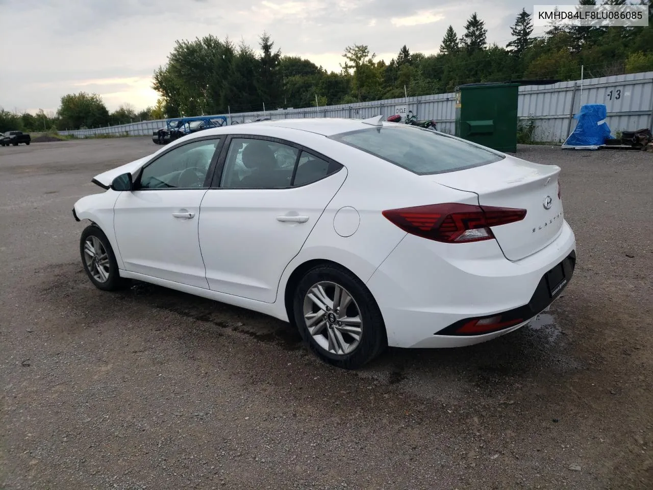 2020 Hyundai Elantra Sel VIN: KMHD84LF8LU086085 Lot: 70516514