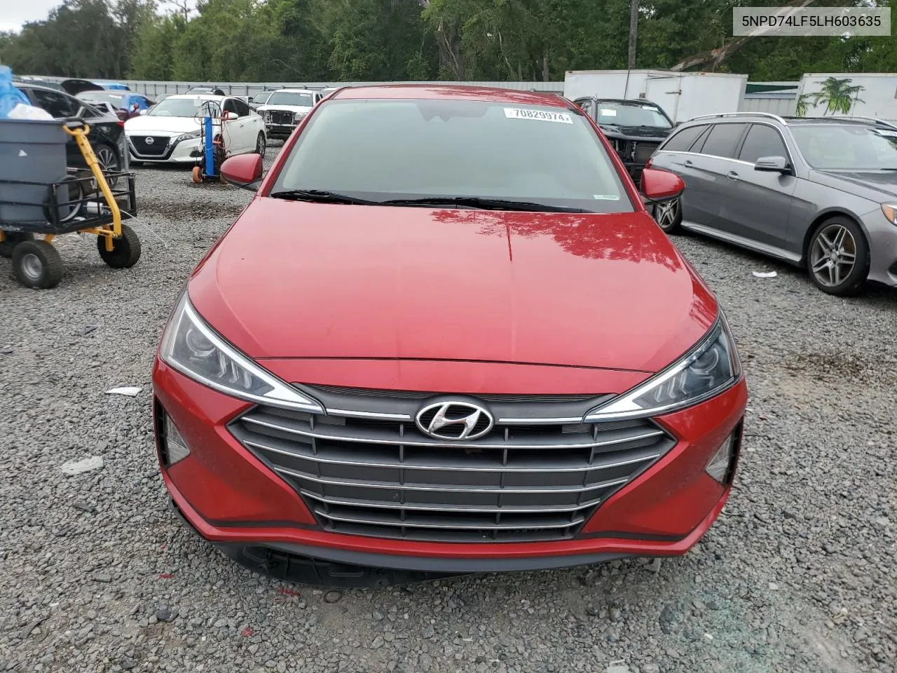 2020 Hyundai Elantra Se VIN: 5NPD74LF5LH603635 Lot: 70829974