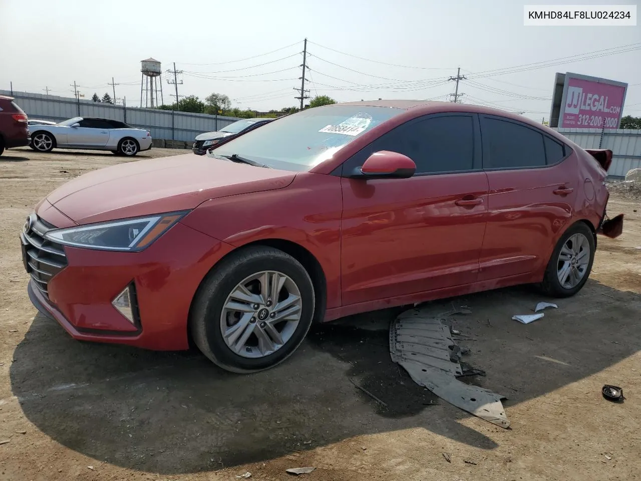 2020 Hyundai Elantra Sel VIN: KMHD84LF8LU024234 Lot: 70858414