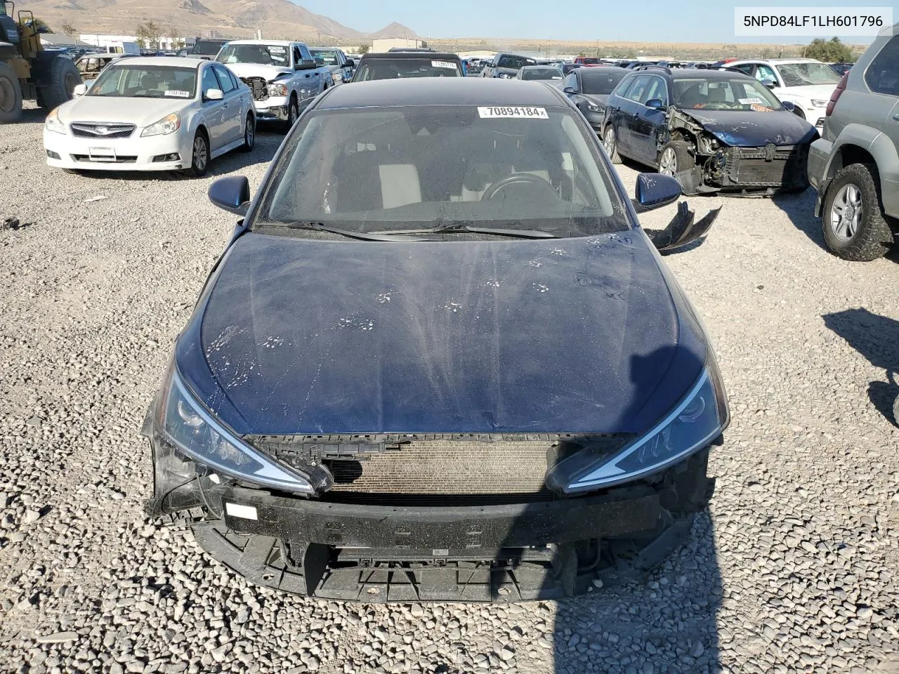 2020 Hyundai Elantra Sel VIN: 5NPD84LF1LH601796 Lot: 70894184