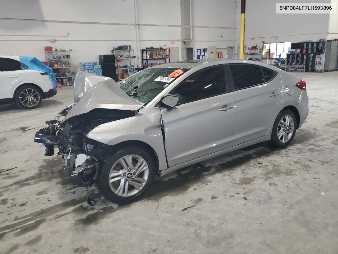 2020 Hyundai Elantra Sel VIN: 5NPD84LF7LH593896 Lot: 71231714