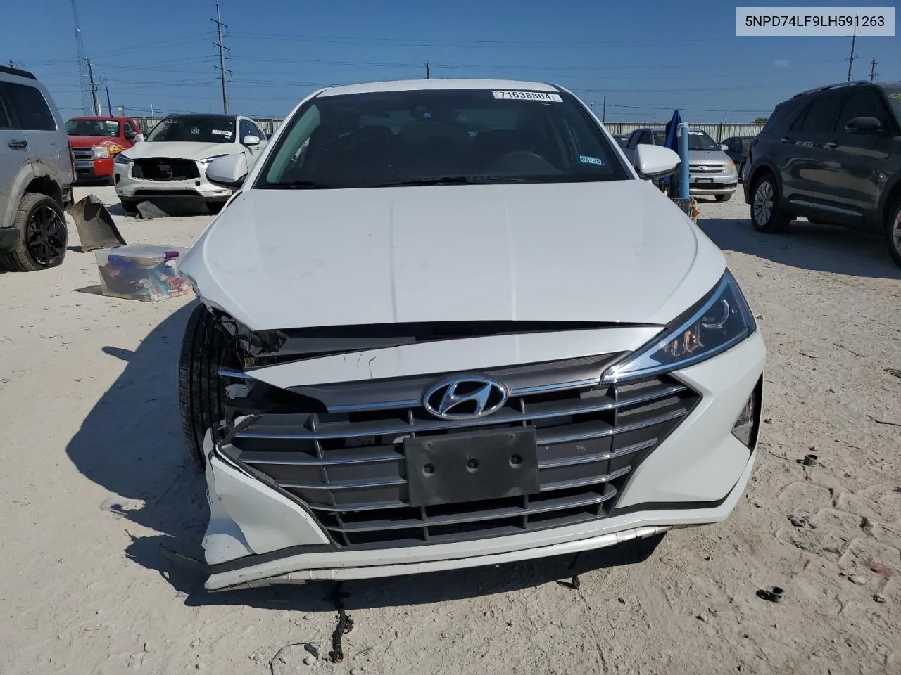 2020 Hyundai Elantra Se VIN: 5NPD74LF9LH591263 Lot: 71638804