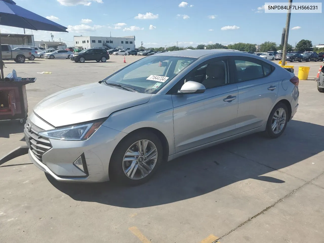 2020 Hyundai Elantra Sel VIN: 5NPD84LF7LH566231 Lot: 71644734