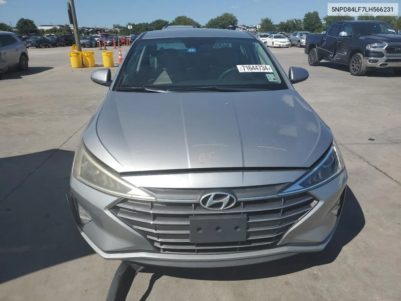 2020 Hyundai Elantra Sel VIN: 5NPD84LF7LH566231 Lot: 71644734