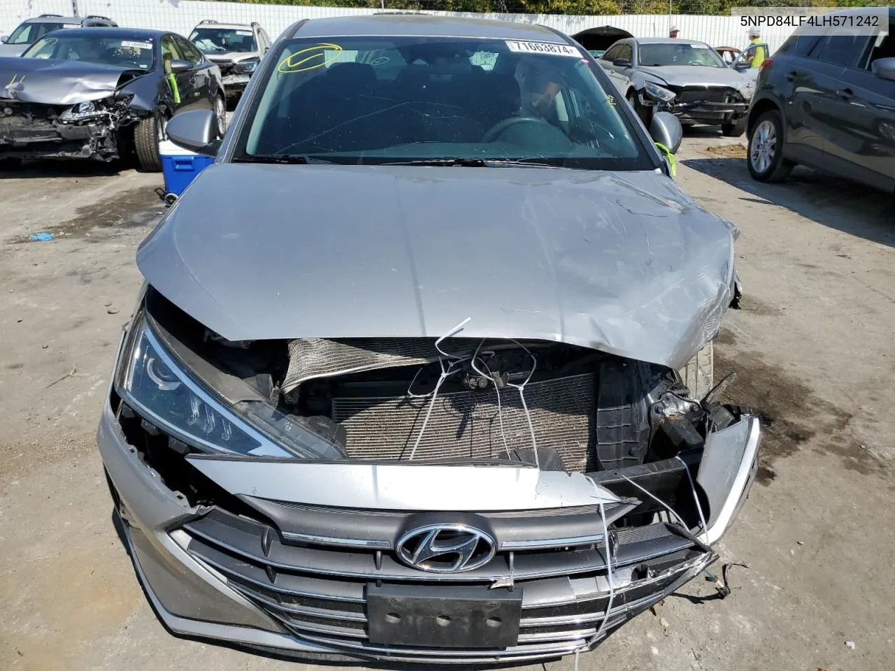 2020 Hyundai Elantra Sel VIN: 5NPD84LF4LH571242 Lot: 71663874