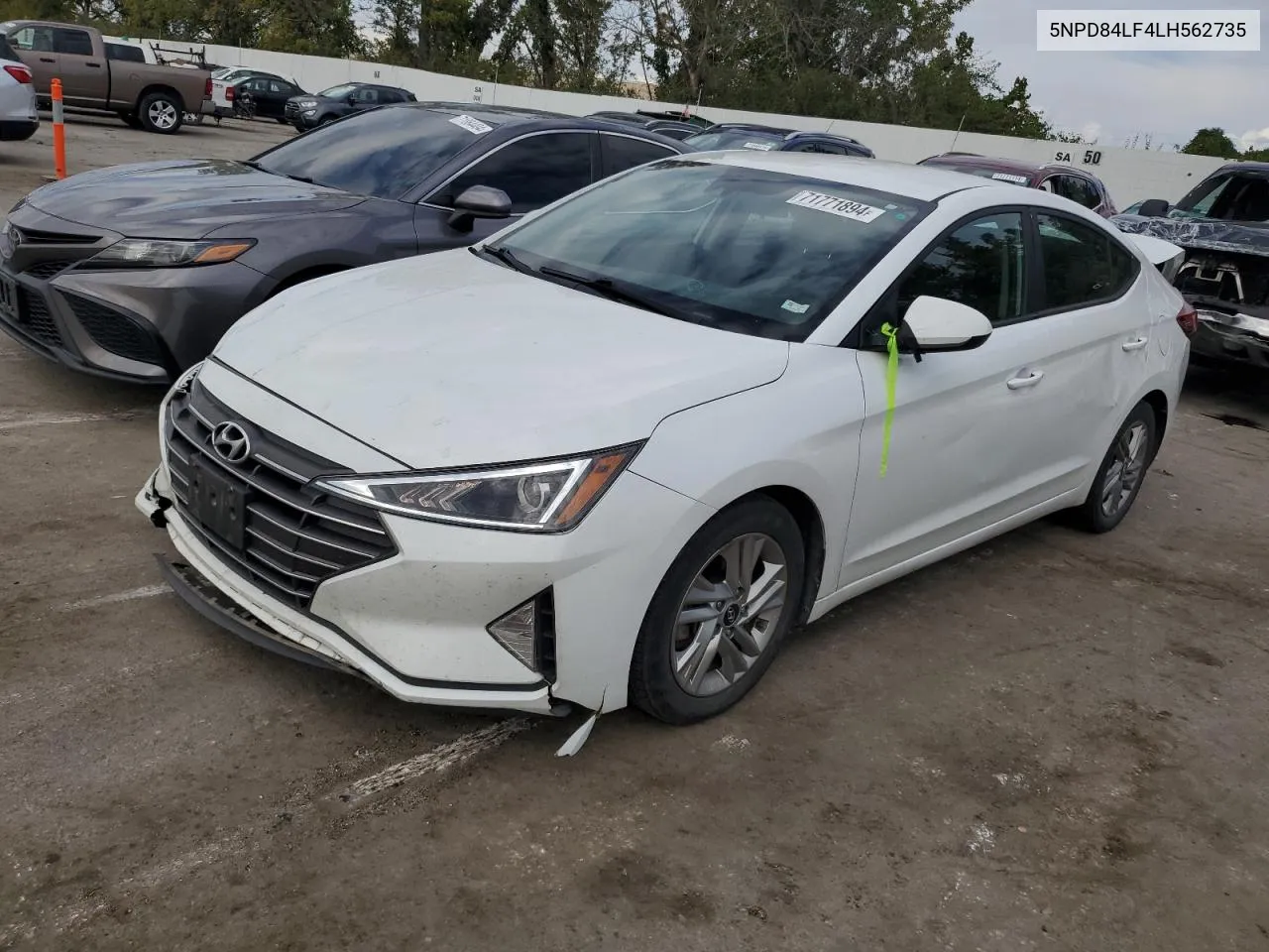 2020 Hyundai Elantra Sel VIN: 5NPD84LF4LH562735 Lot: 71771894