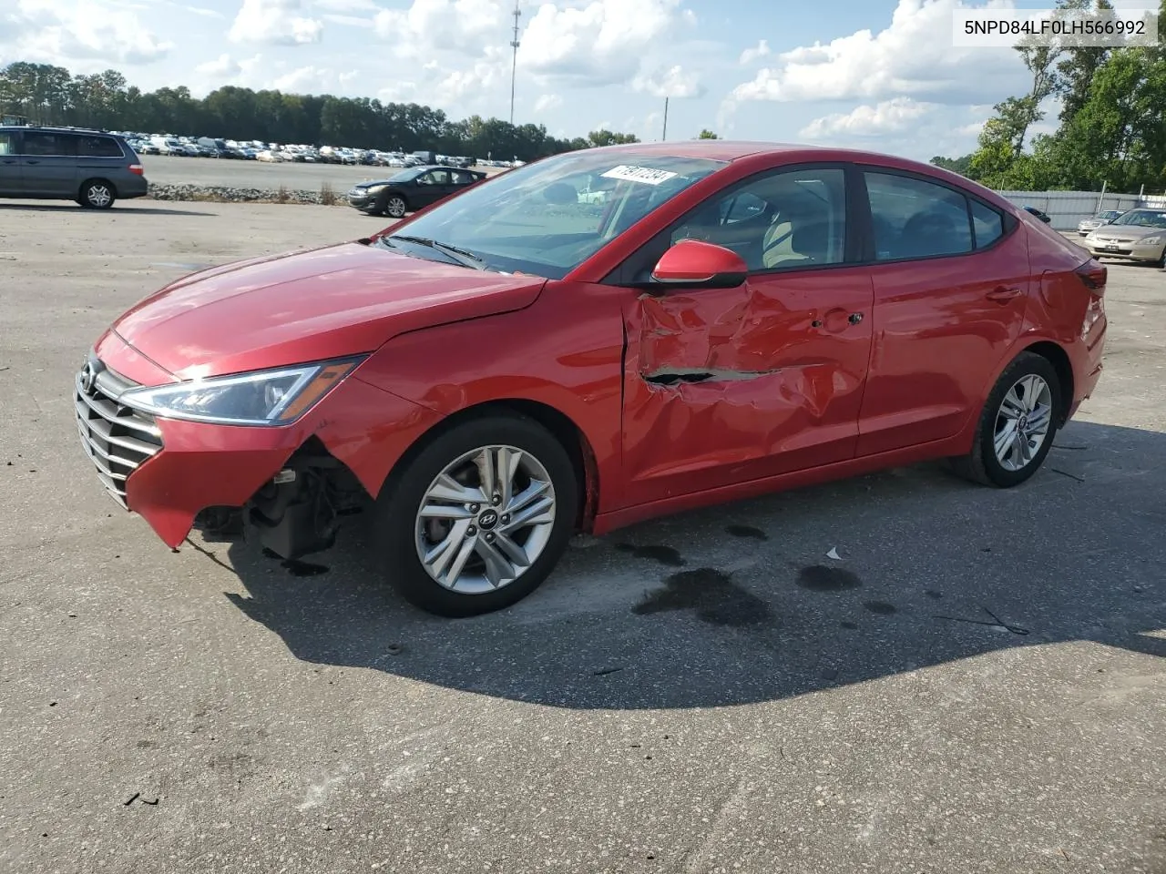 2020 Hyundai Elantra Sel VIN: 5NPD84LF0LH566992 Lot: 71917234