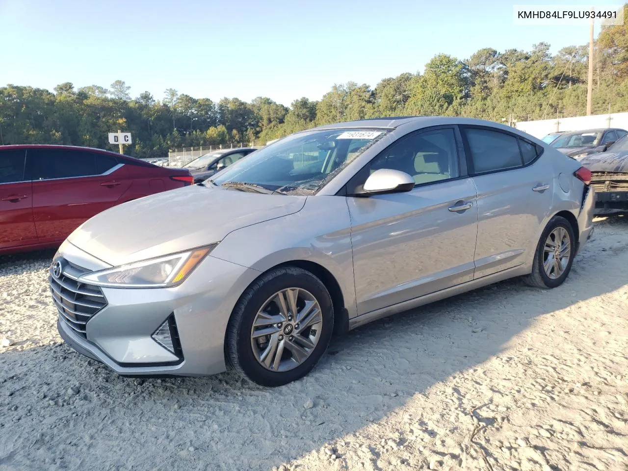 2020 Hyundai Elantra Sel VIN: KMHD84LF9LU934491 Lot: 71931674