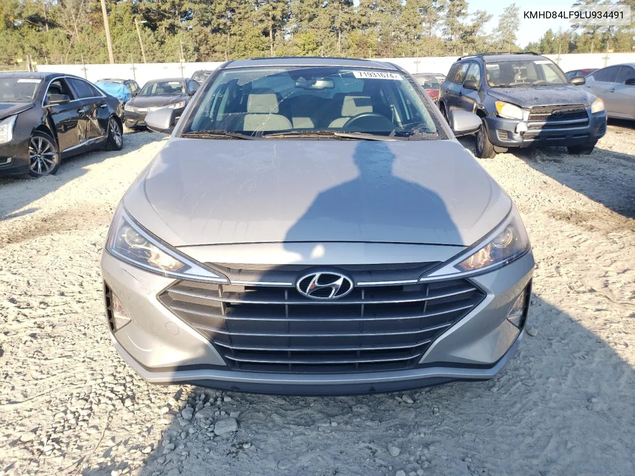 2020 Hyundai Elantra Sel VIN: KMHD84LF9LU934491 Lot: 71931674