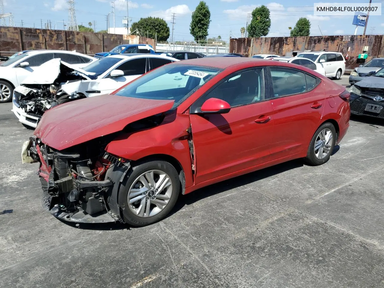 2020 Hyundai Elantra Sel VIN: KMHD84LF0LU009307 Lot: 72055464