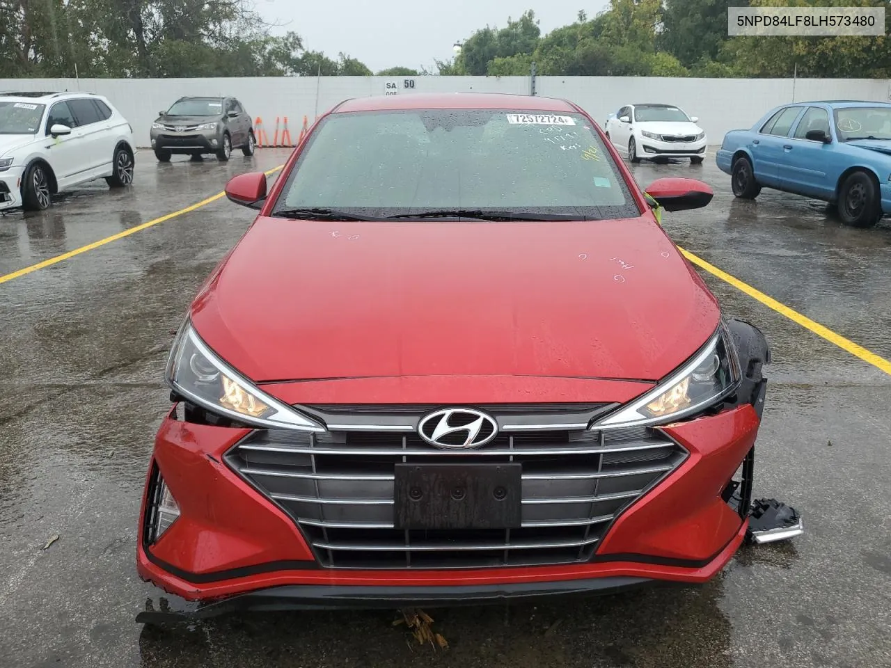 2020 Hyundai Elantra Sel VIN: 5NPD84LF8LH573480 Lot: 72572724