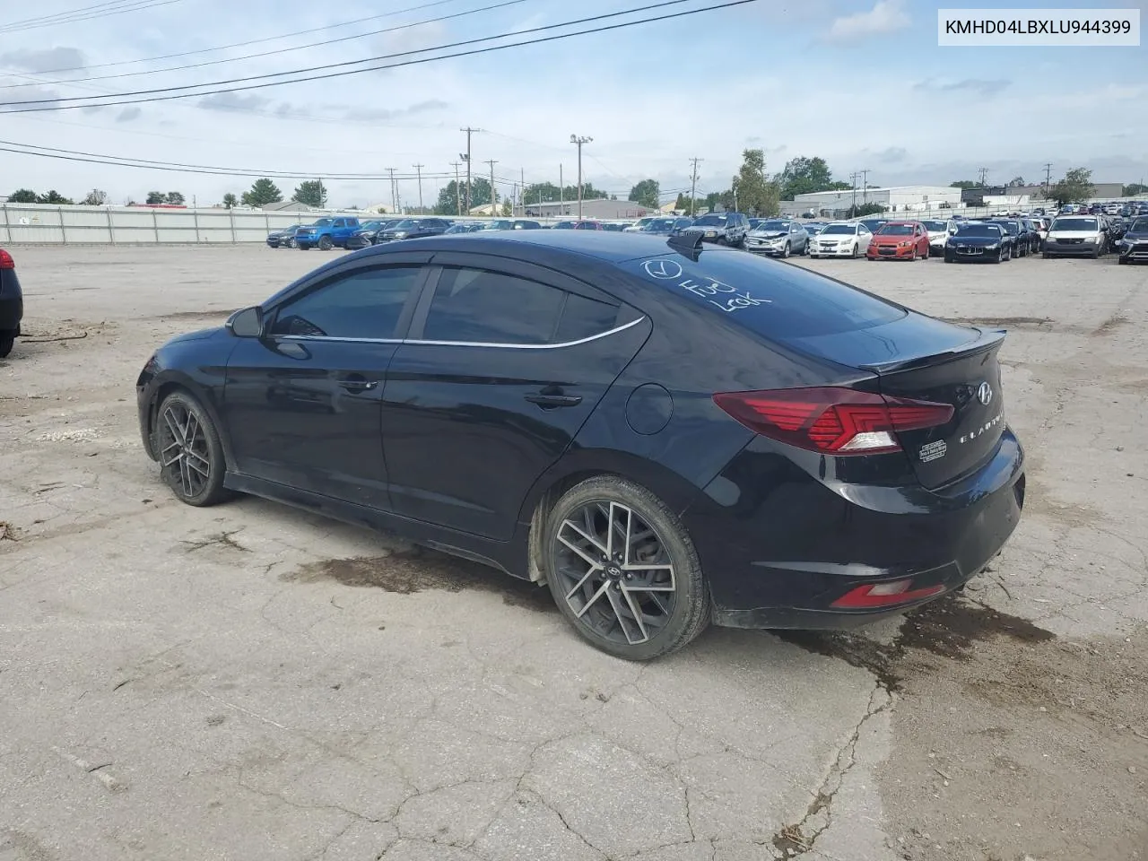 2020 Hyundai Elantra Sport VIN: KMHD04LBXLU944399 Lot: 72576204