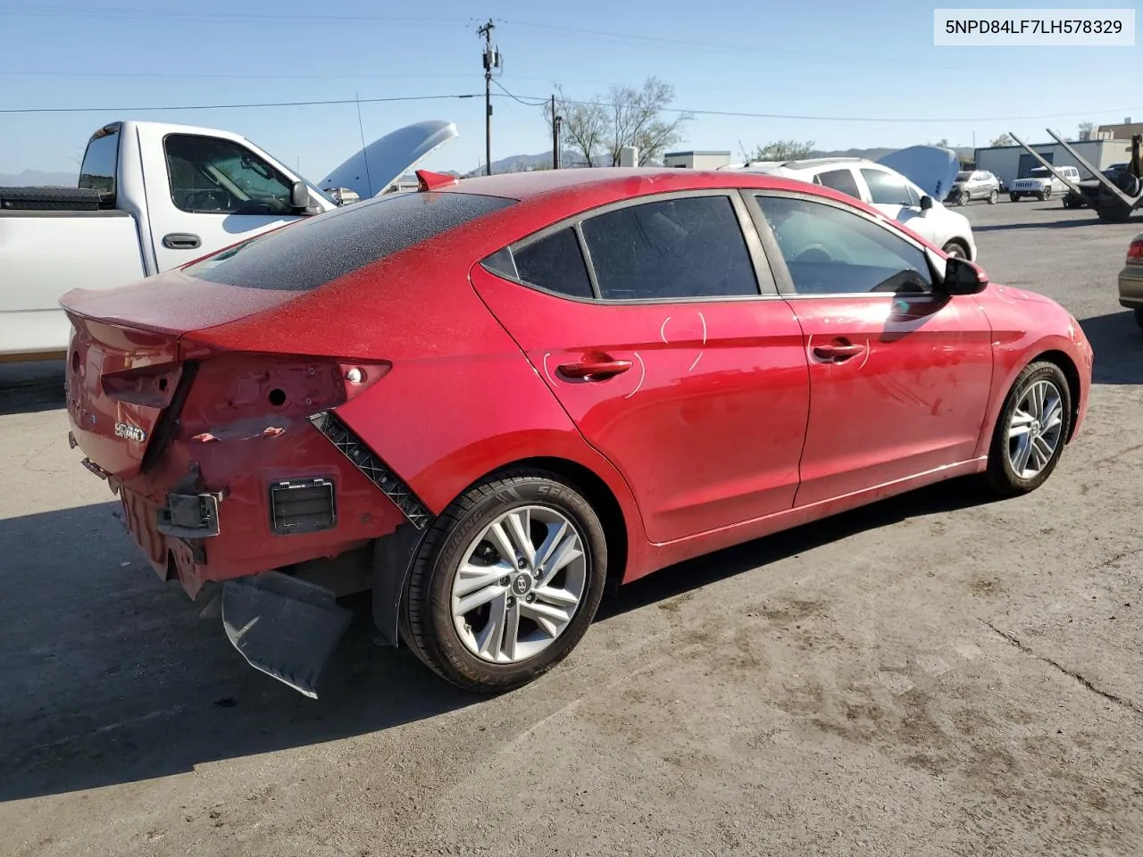 2020 Hyundai Elantra Sel VIN: 5NPD84LF7LH578329 Lot: 73033254