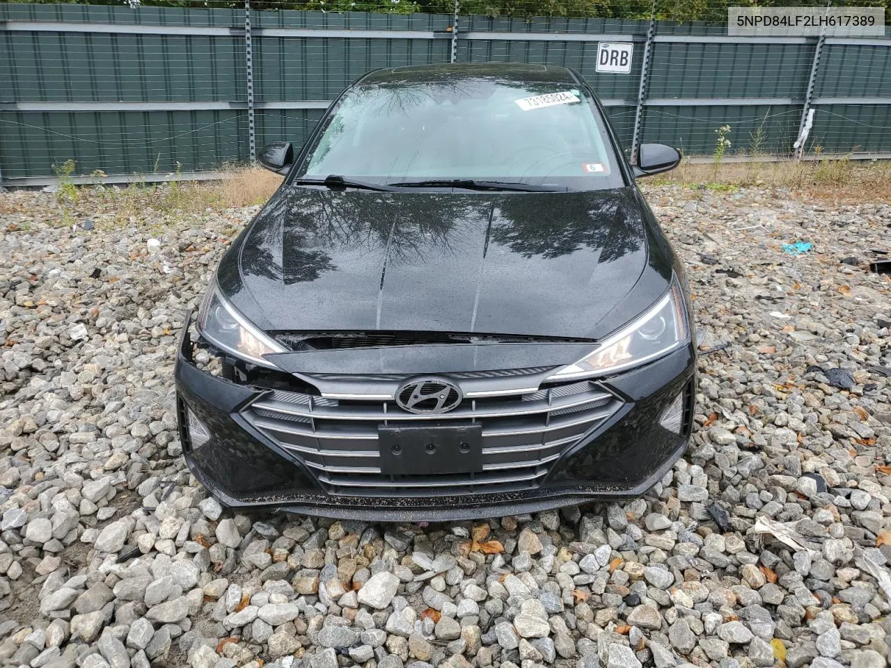 2020 Hyundai Elantra Sel VIN: 5NPD84LF2LH617389 Lot: 73185024